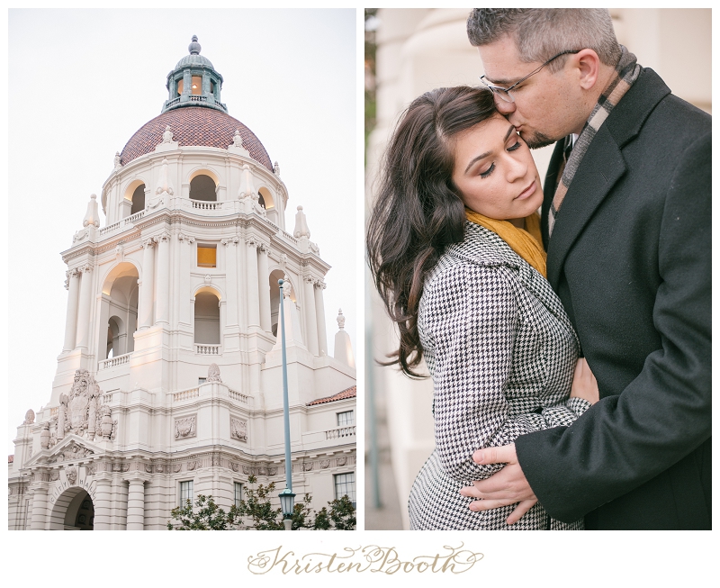 Pasadena City Hall Vintage Engagement Pictures