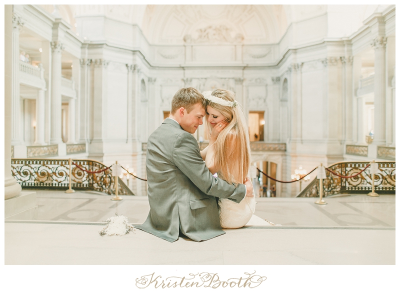 Romantic San Francisco City Hall Wedding Photo