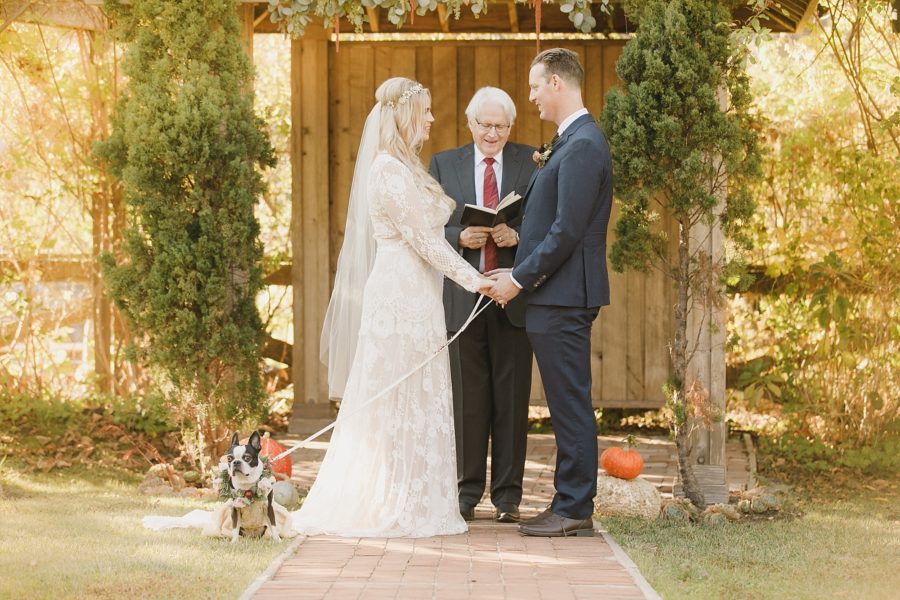Elopement wedding ceremony at Stanford Inn in Mendocino California