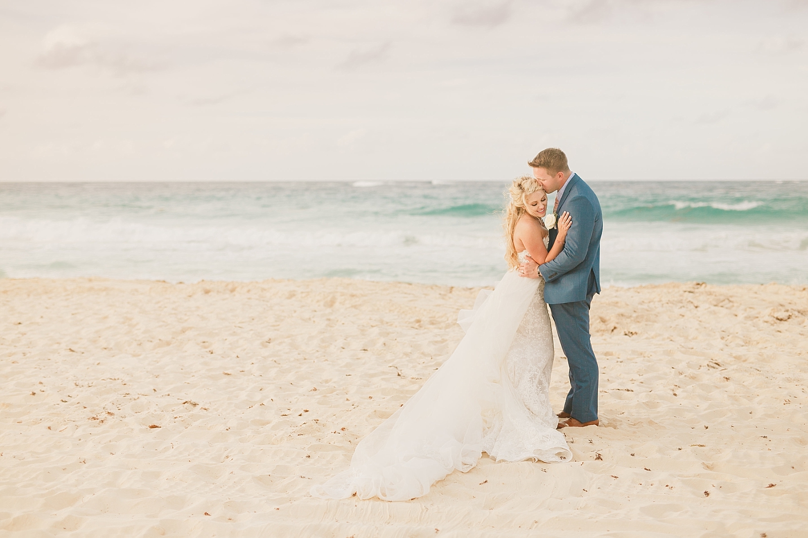 Wedding photo on beach at Hard Rock Punta Cana Dominican Republic