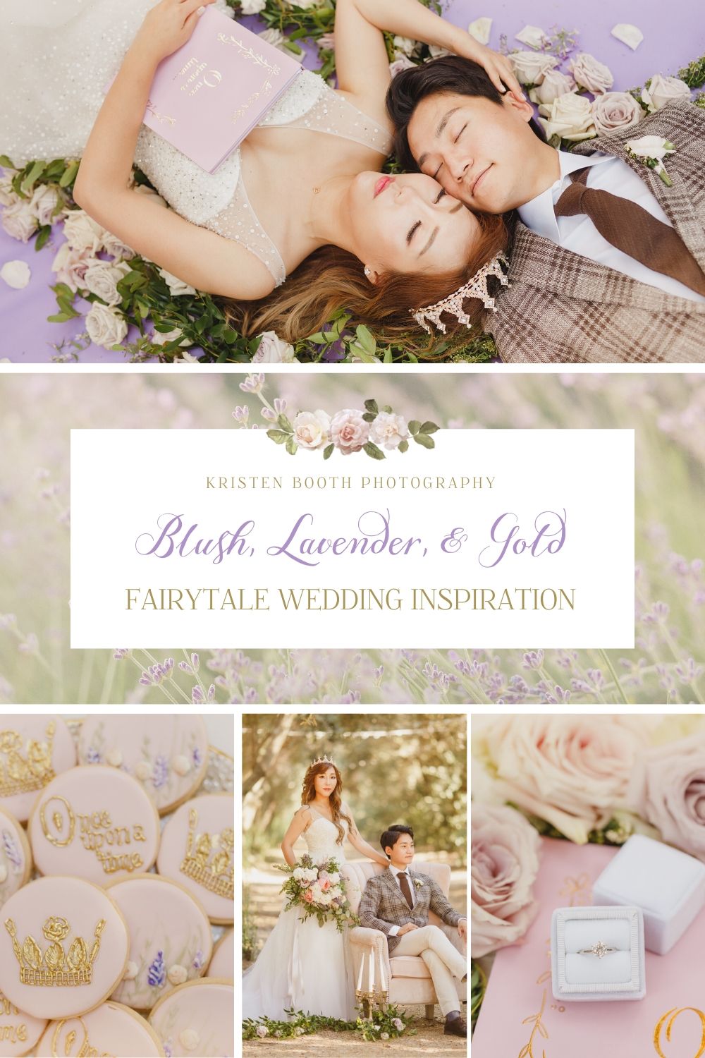 Blush Lavender and gold wedding fairytale photography
