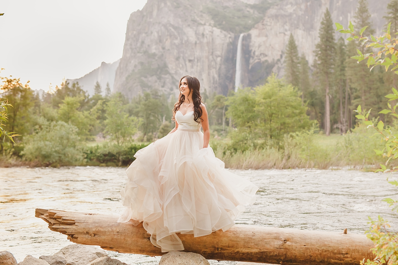 Tulle gown in Yosemite valley