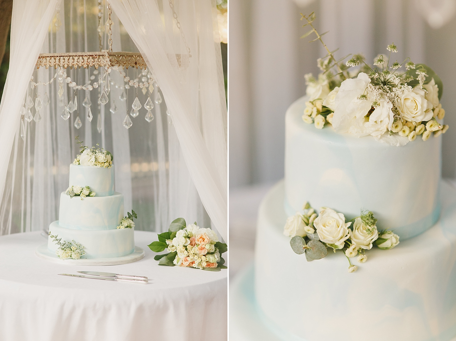 Garden themed wedding cake