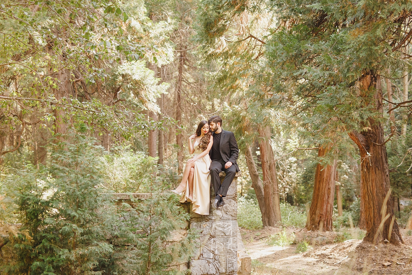 fairytale Lake Arrowhead California engagement photoshoot