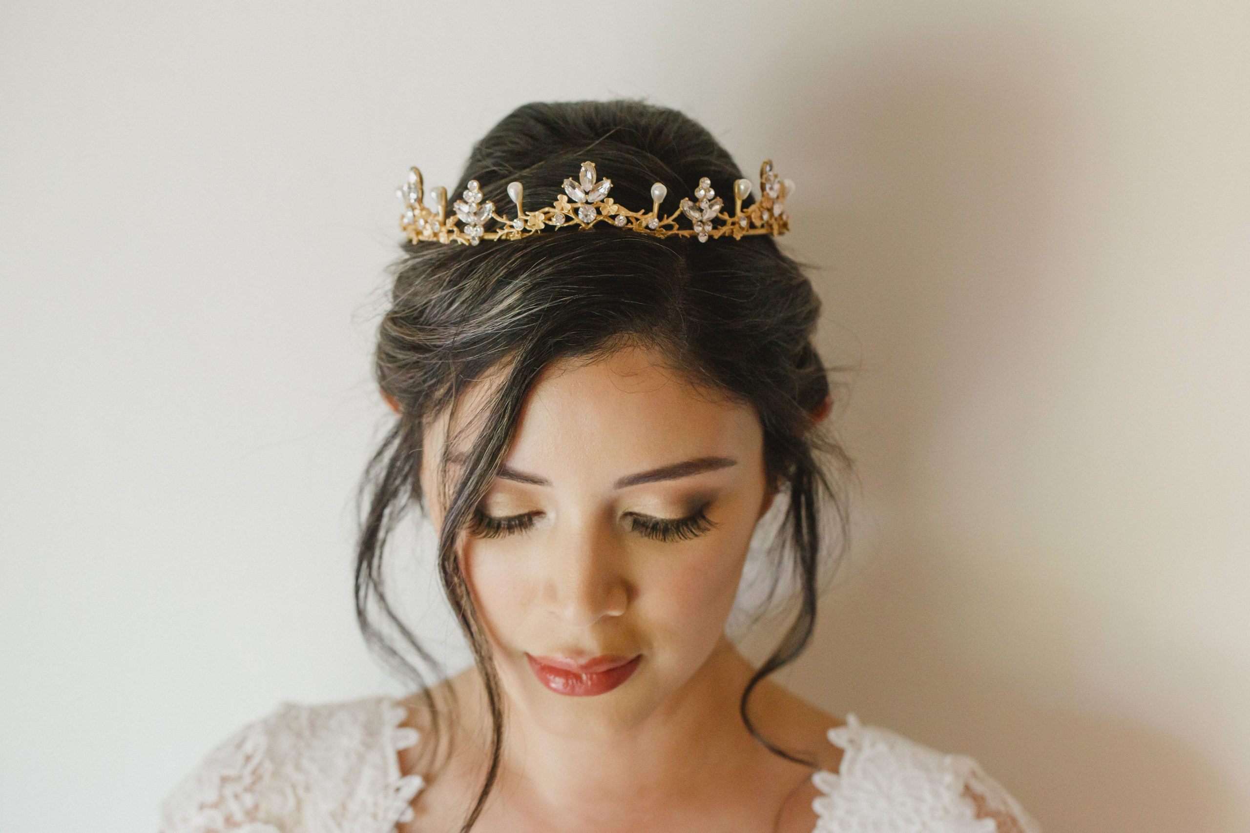 fairytale gold wedding tiara