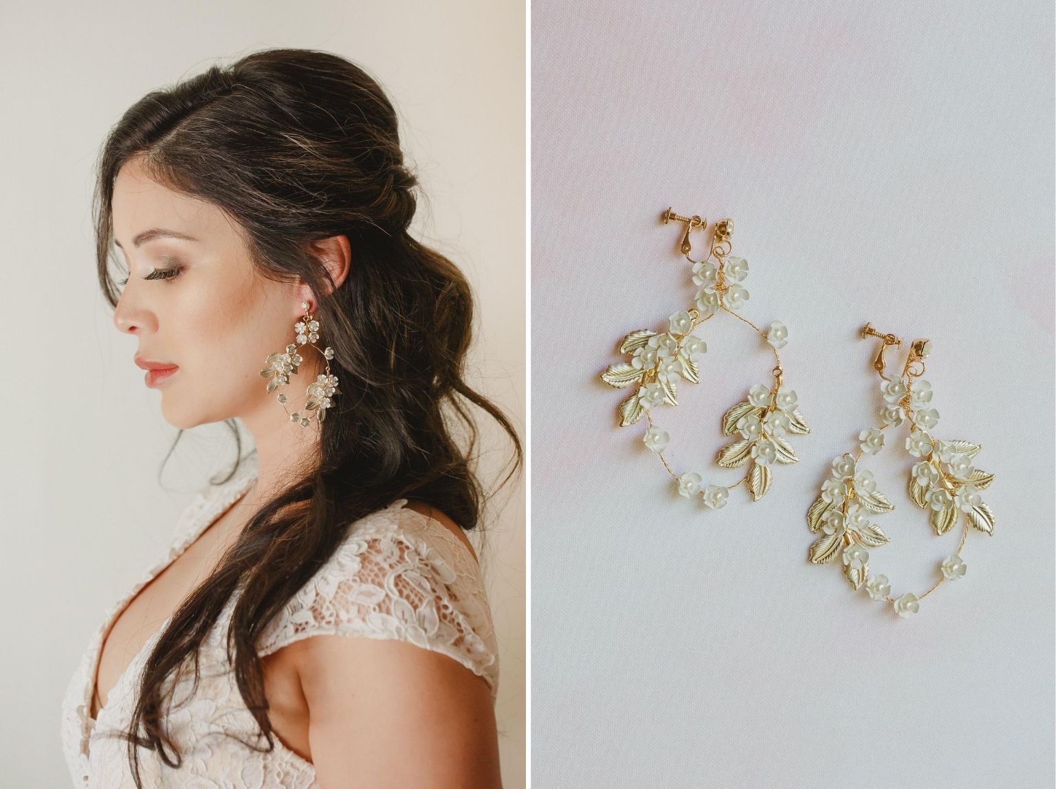 delicate bridal statement earrings on Amazon