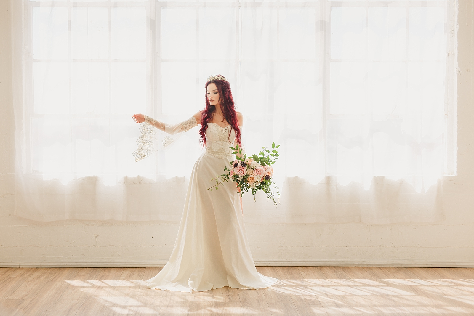 fairytale bridal session in claire pettibone gown
