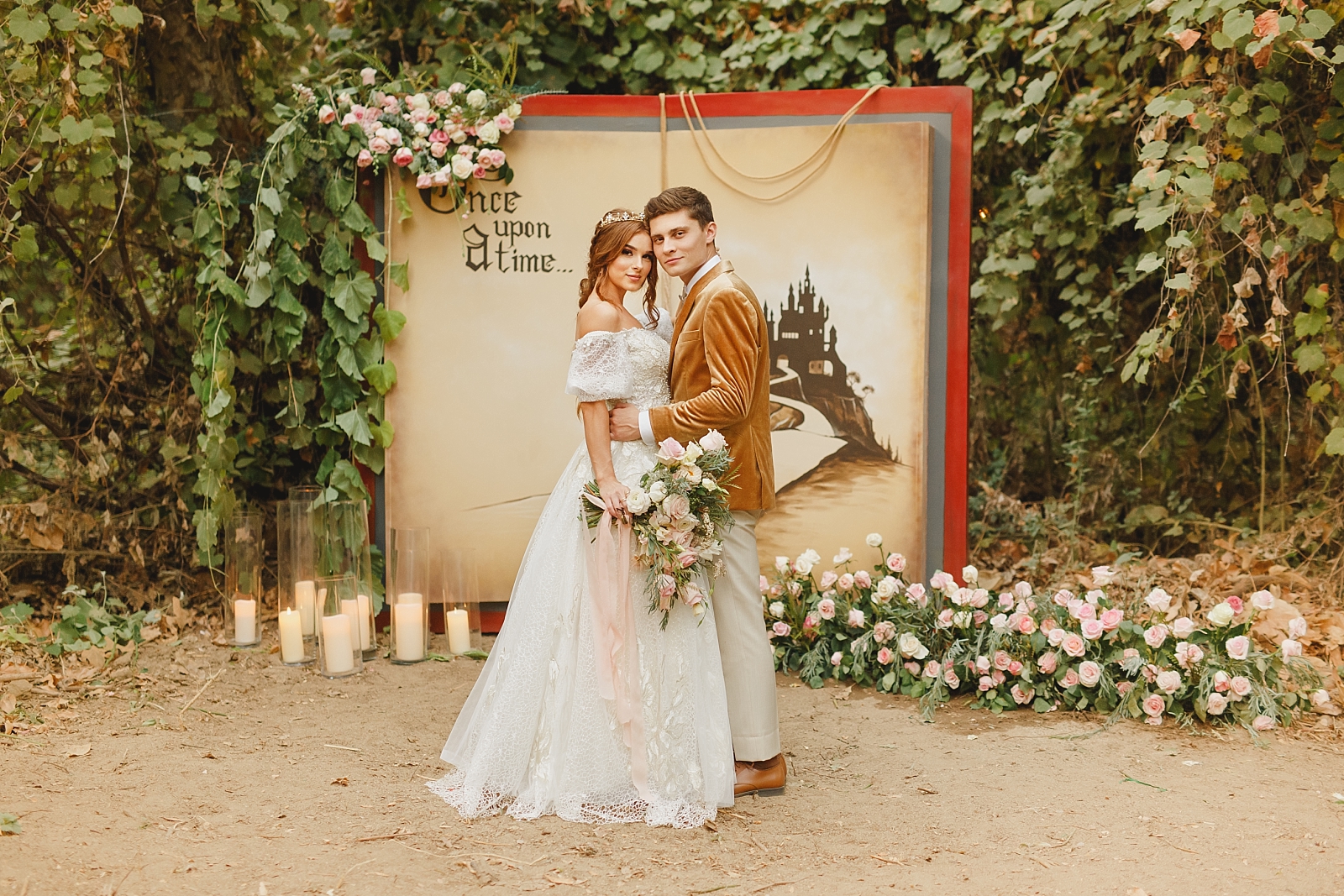 Oversized storybook prop for fairytale wedding