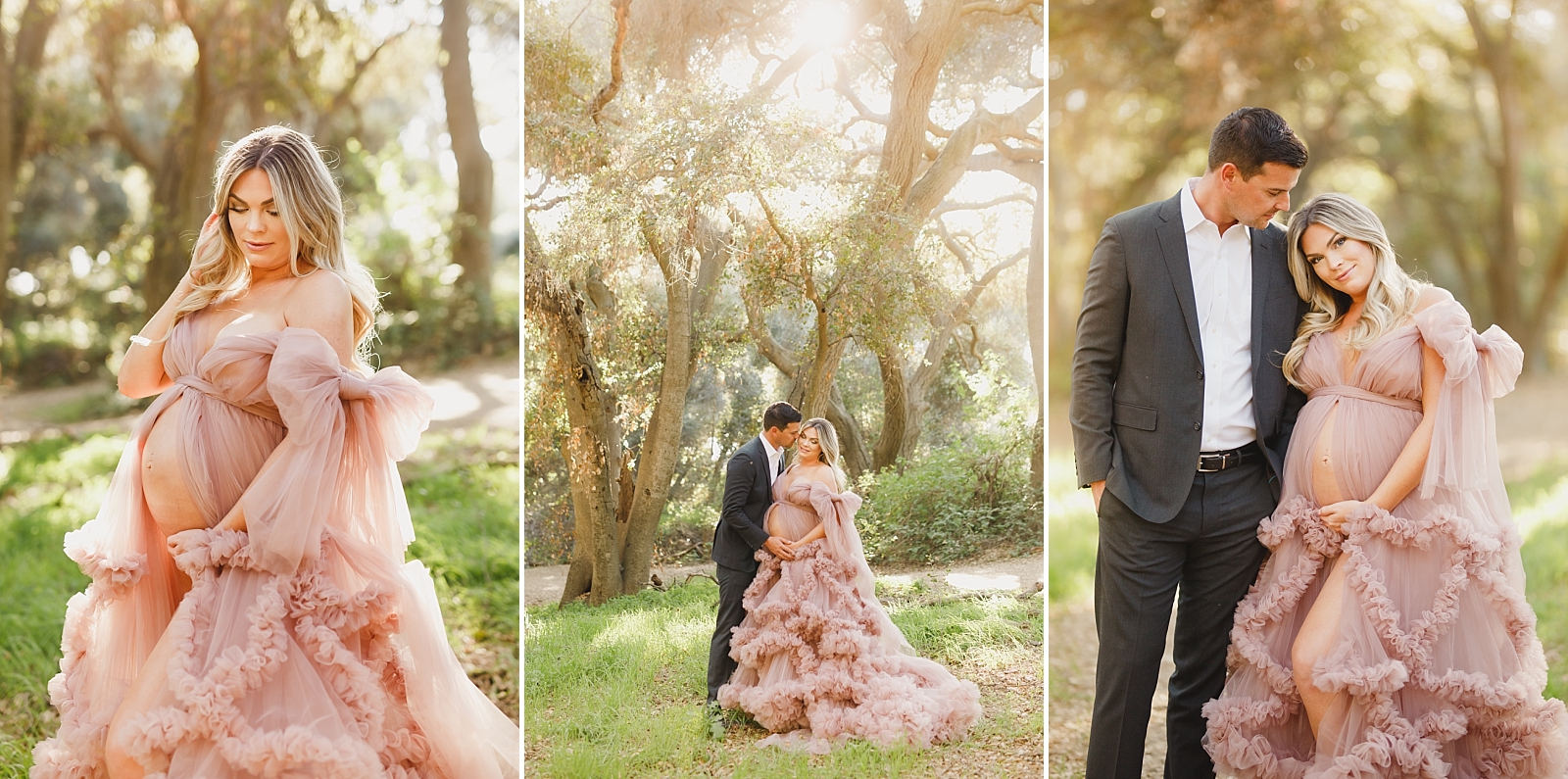 fairytale maternity session in couture gown